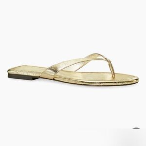 Tory Burch Capri Metallic Leather Flip-Flops